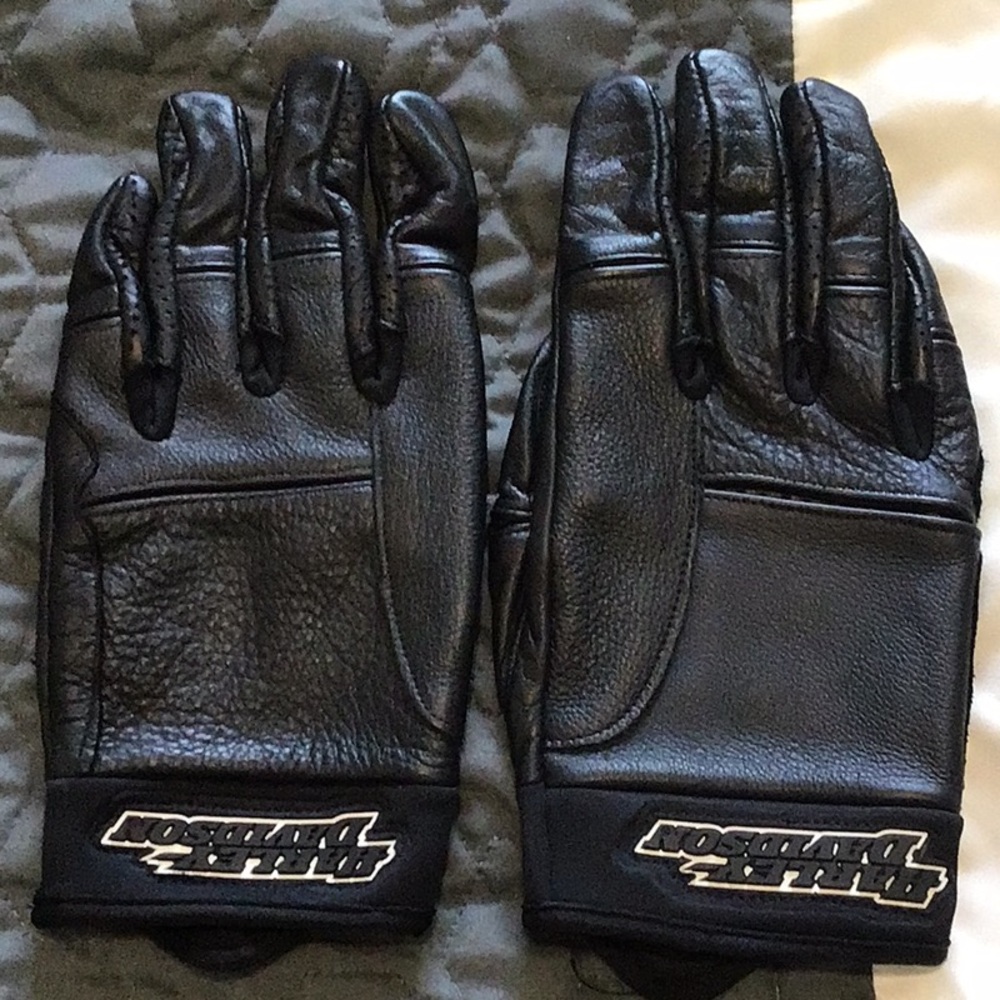 Harley-Davidson Black Motorcycle Gloves with Reinforced Panels